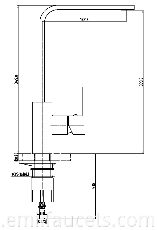 deck mount kitchen faucet